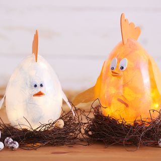 Acrylic egg rooster and chicken