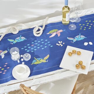 selbstgenähter Tischläufer unterwasserwelt