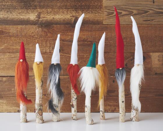 Wichtel aus Birkenästen basteln