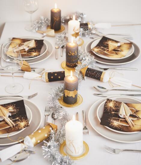 Tischdeko für Silvester