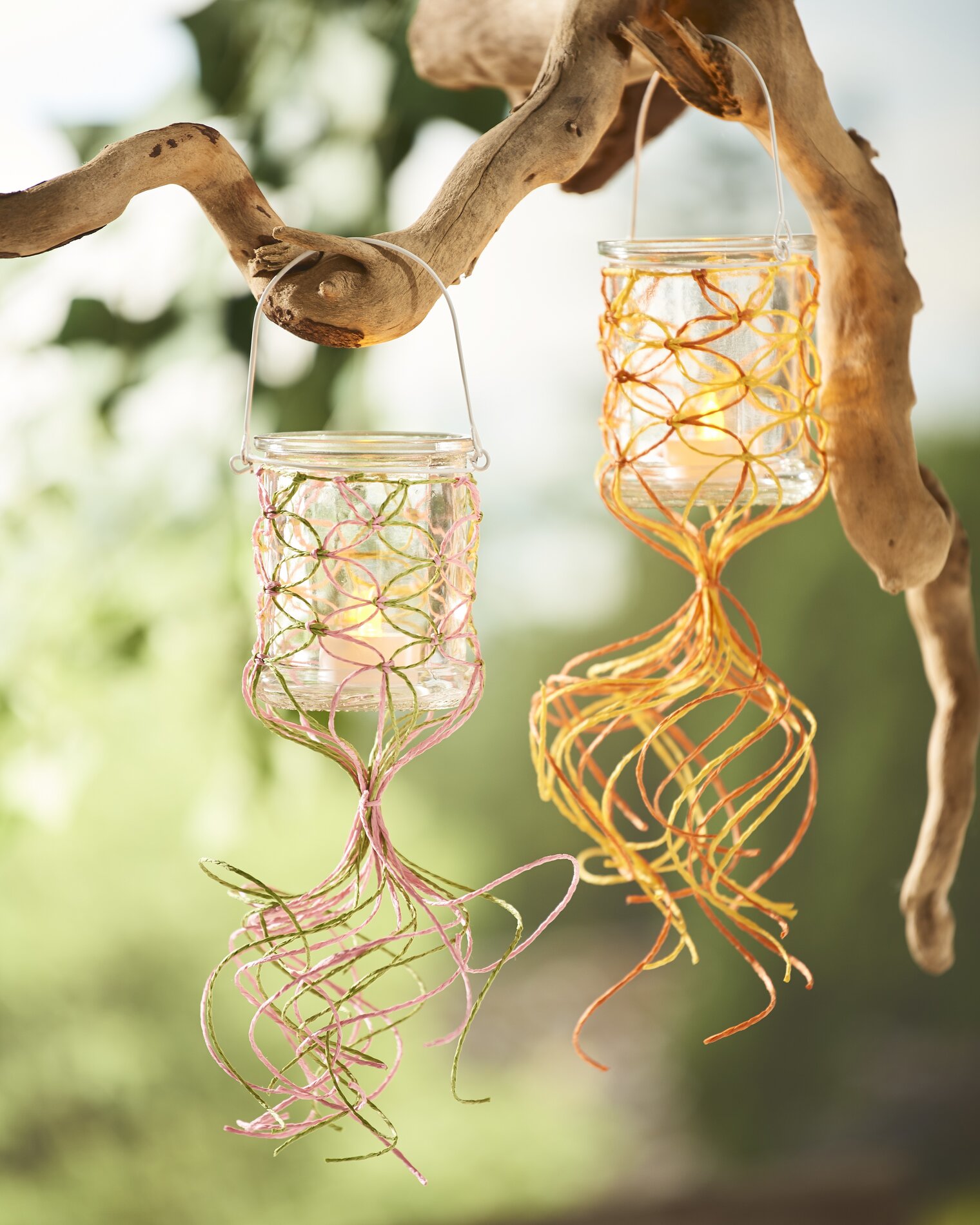 Glaslaterne makramee