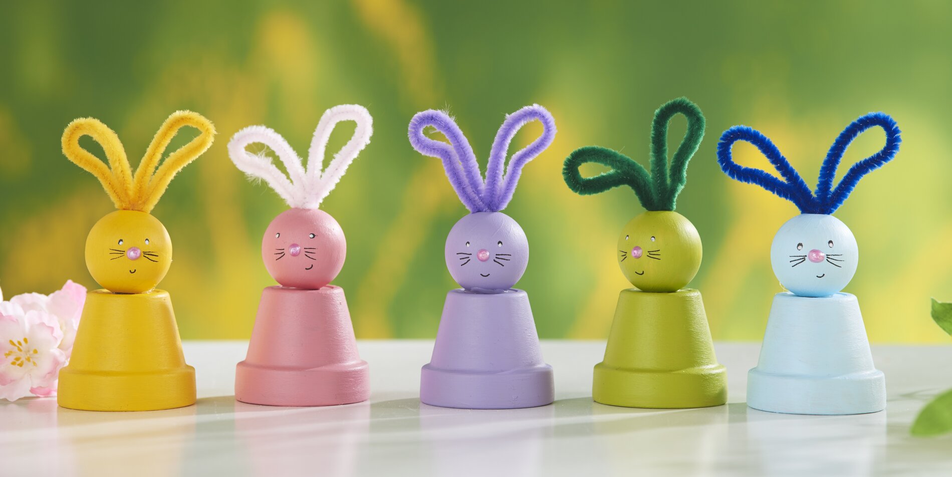 hasen aus terrakottatöpfen