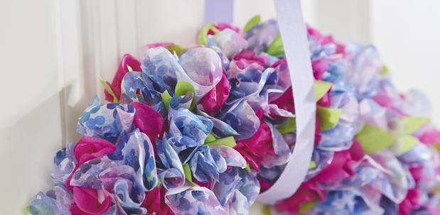 styroporring mit blüten