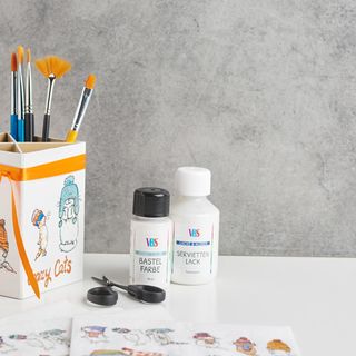 Nápad na ubrouskovou techniku "Crazy Cats"