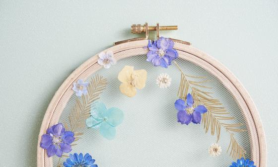 stickring mit trockenblumen