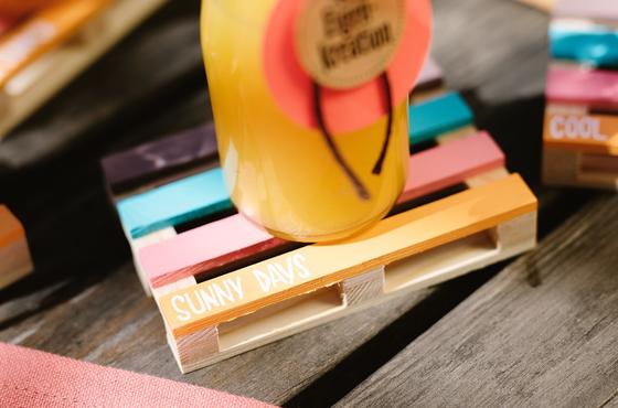 Miniatur Palette sommerlich bemalt