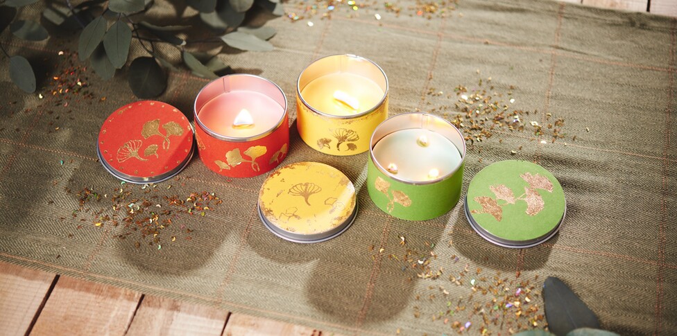 Biowachs Kerzen mit Holzdocht