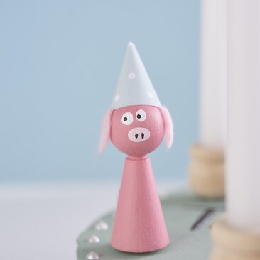 Geburtstagsteller Schwein