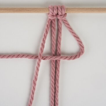 Kreuzknoten nach rechts gerichtet 1