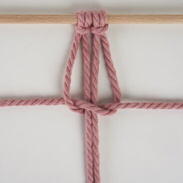 Kreuzknoten nach rechts gerichtet 3