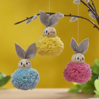 Pompon Häschen basteln 