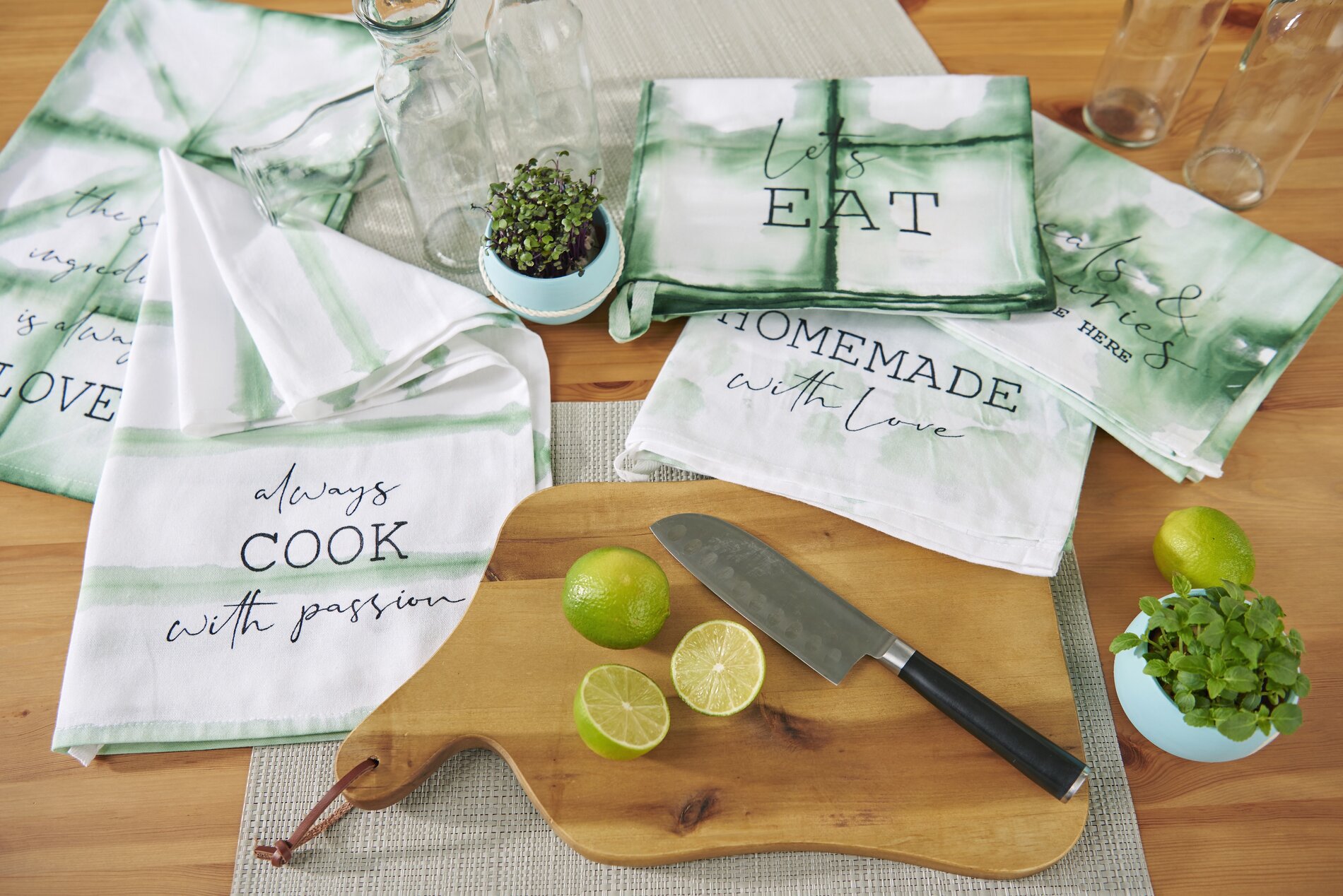 Küchentücher mit Textilfarbe gestalten