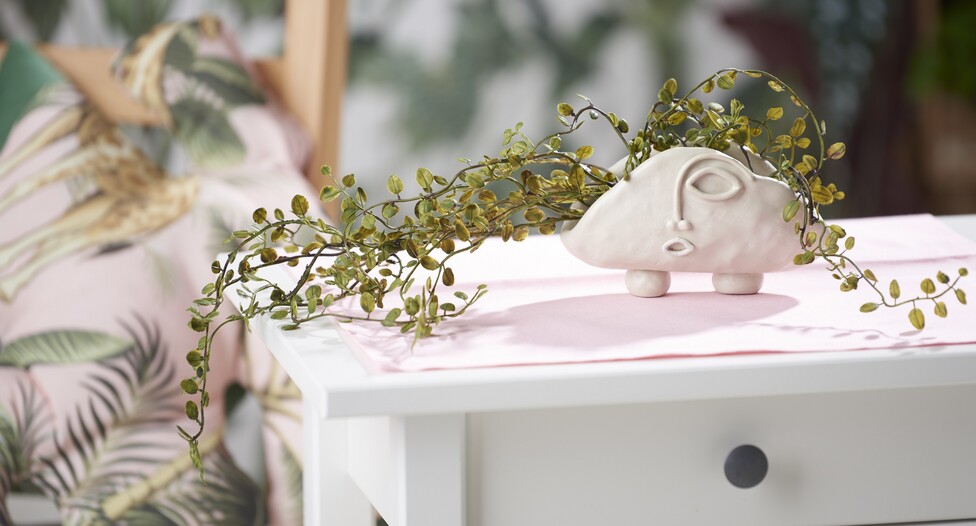 Pflanzschale mit Gesicht