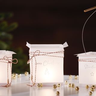 Weihnachtliche Laternen aus Papier