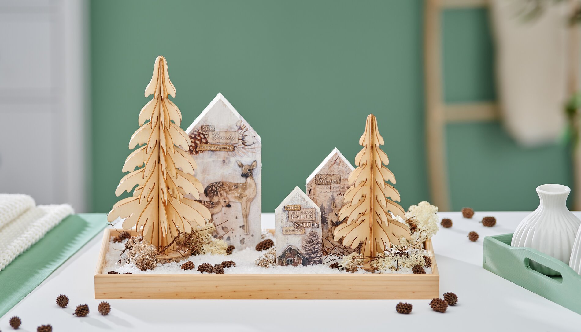 steckmotive auf tablett