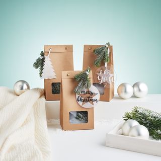 gift tags with frost effect