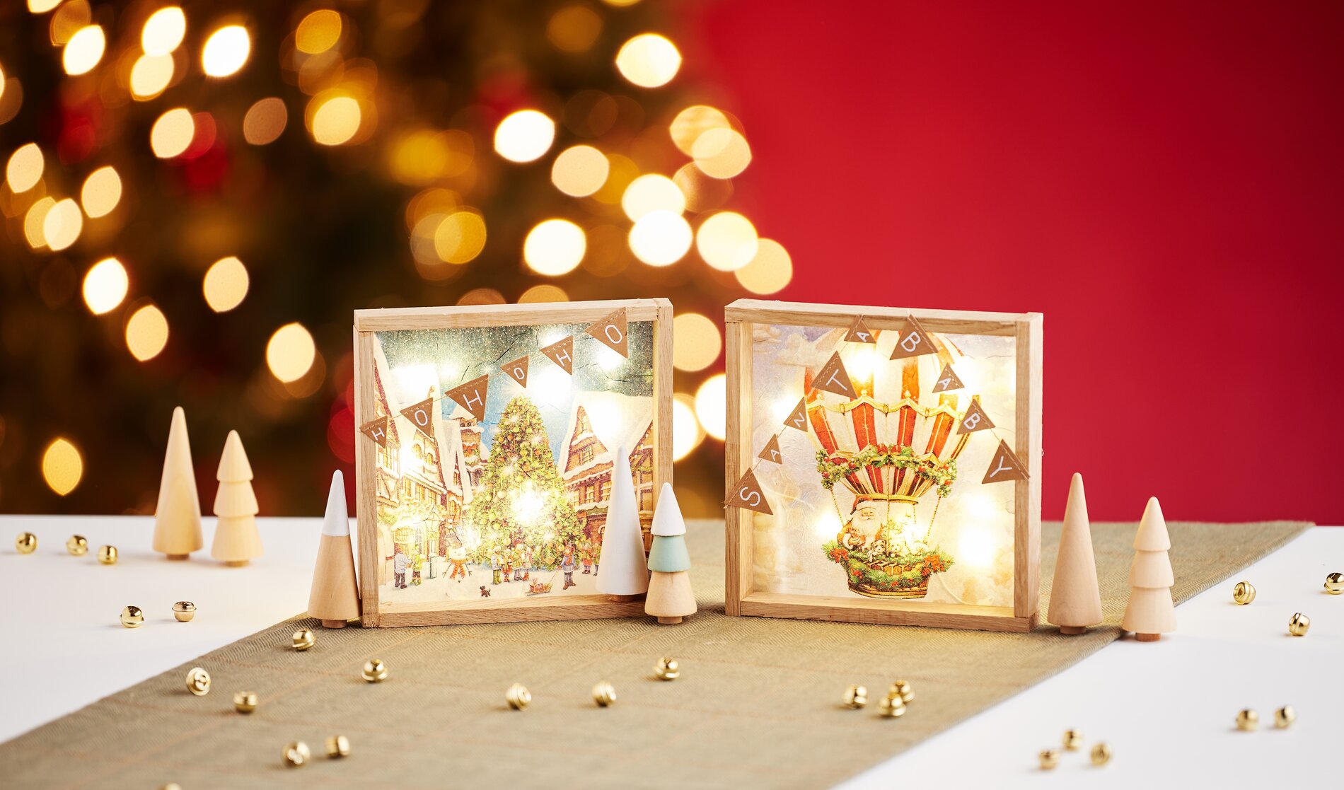 Lichtrahmen mithilfe der Serviettentechnik