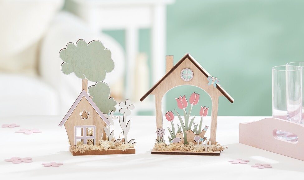 Frühlingshafte Steckmotive bemalen