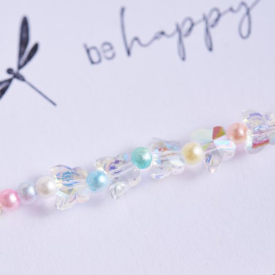 Armbänder mit Glasschliffperlen Schmetterlinge