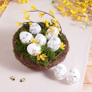 Eier mit Serviettentechnik