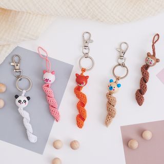 Crochet idea lucky worm key ring