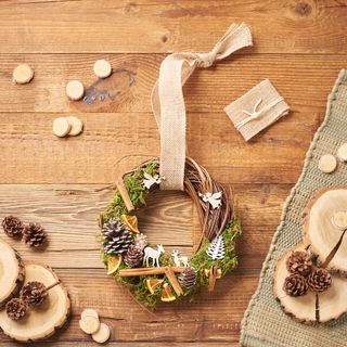 Create a winter wreath