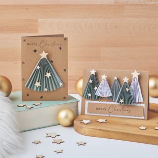 Vánoční přání se skládacími stromky