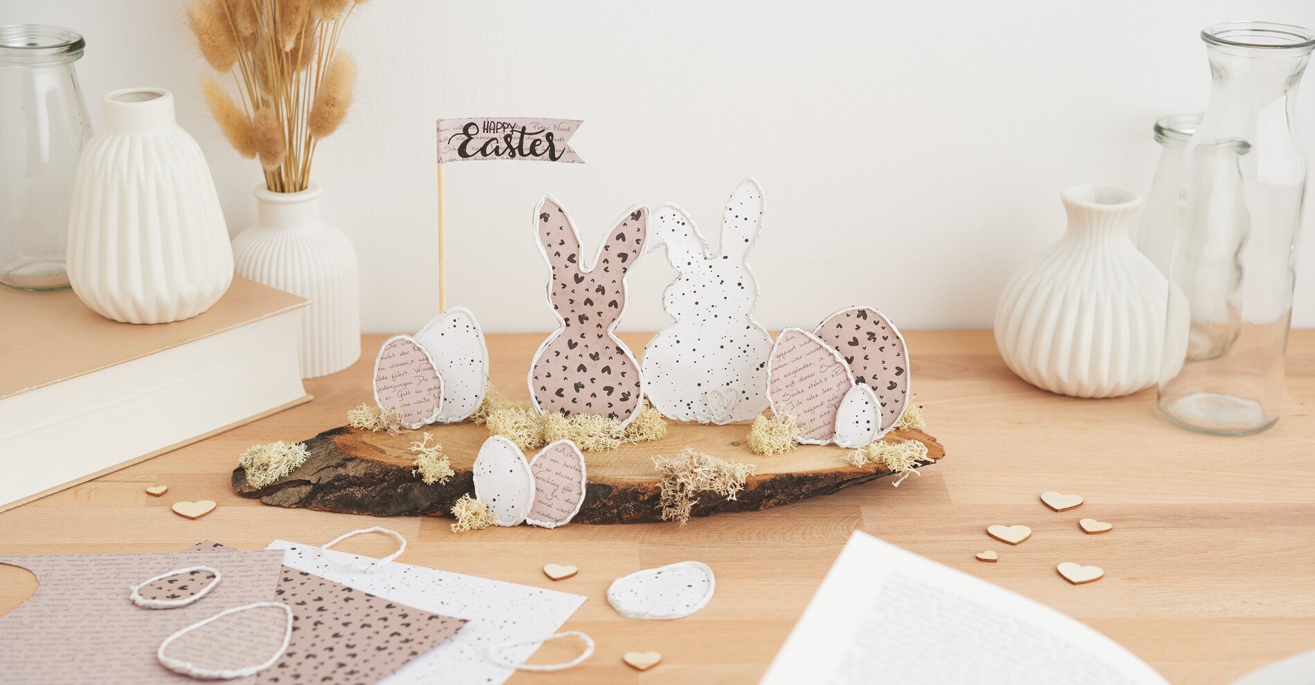 Osterdeko aus Papier & Draht