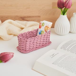Handkerchief basket rattan cane 