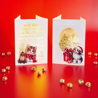 Card with a 3D " punched sheet-" design