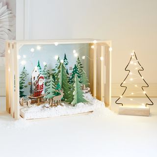 Christmas Scene with Plug-in Decorations