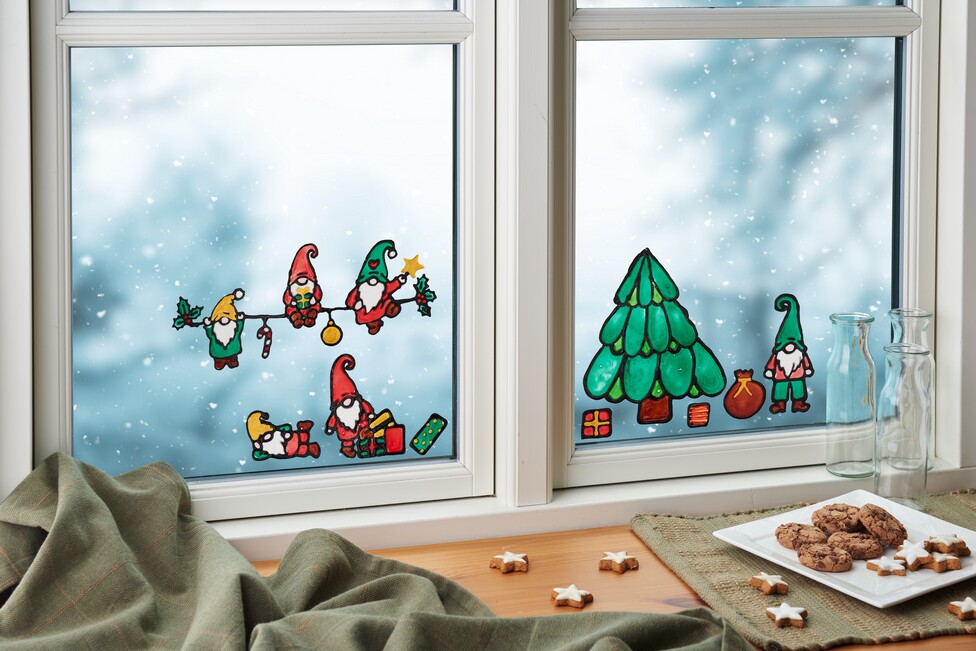  Window Color Vorlage Wichtel X-Mas