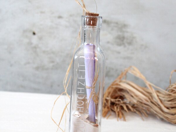 Geschenkidee zur Hochzeit: Flaschenpost