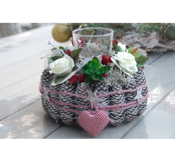 46_kunst_Romantische Tischdekoration f&uuml;r Adventszeit