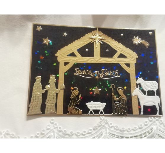 142_Blueeys58_WeihnachtskrippeKarte aus Stanzschablonen