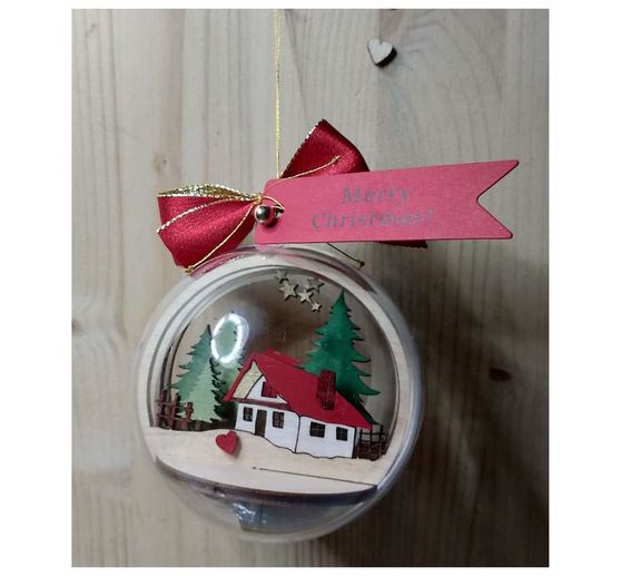 172_Pagina fb . Paperjoy_Pallina di plexiglass decorata a mano e con piccolo cuoricino rosso