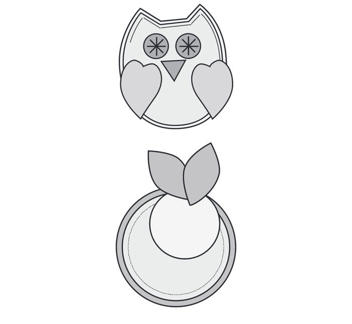 Vorlage Brosche aus Filz Broschen zum Selbermachen: Vorlagen