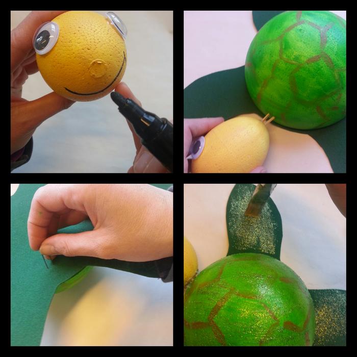 Anleitung Schildkr&ouml;te aus Styropor