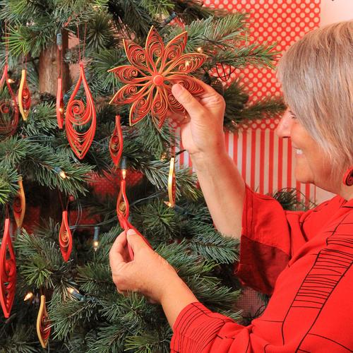 Quilling: Grannies Drops f&uuml;r Weihnachten