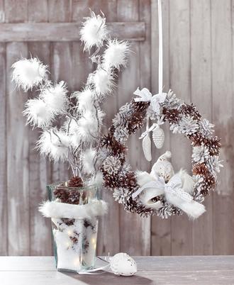 Weihncahten in wei&szlig; Dekoideen