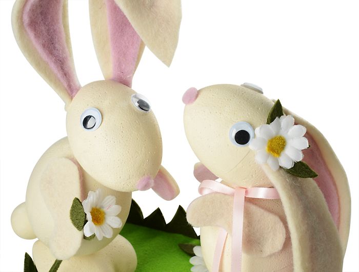 Basteln mit Styroporformen: Osterhasen-P&auml;rchen