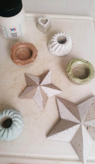 Beton mit Kreidefarben anmalen Beton für Kreative chalk colour