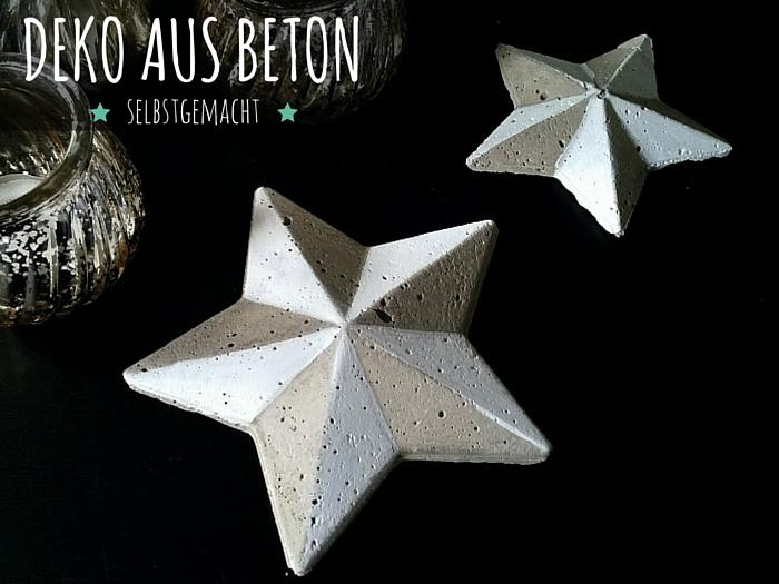 Sterne aus Beton selber machen mit Anleitung