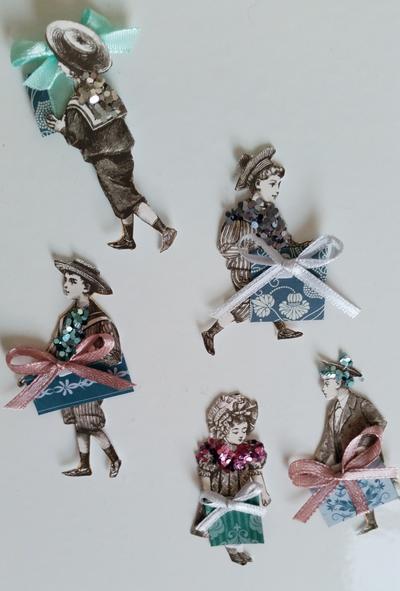 Vintage Anh&auml;nger selber machen mit Glitzer