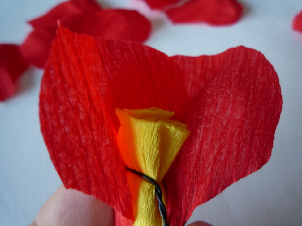 Papierblumen basteln