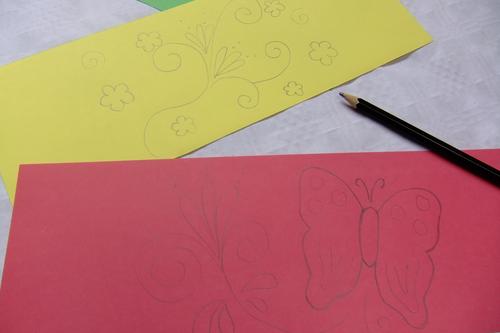 Prickellaterne Muster vorzeichnen Tischlaterne basteln