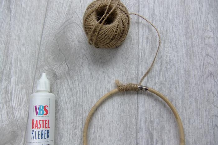 Traumfänger basteln Ring umweben Traumfänger selber basteln Ring umwickeln