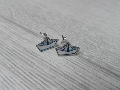 Ohrringe selber machen: Beispiel-Schiff 2.0 Schmuck selber machen mit Schrumpffolie