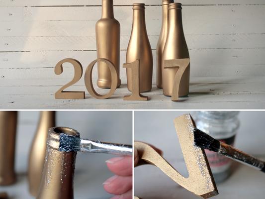 Silvester: Flaschenzahlen Zahlen selber machen für Silvester