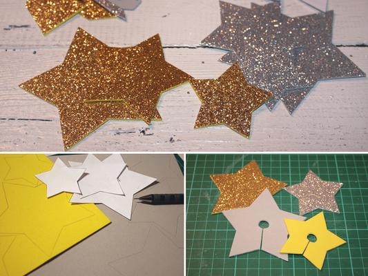 Silvester: Sternen-Girlande Sternen-Girlande selber machen für Silvester